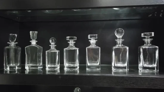 Envases de vidrio de alta calidad, botellas de envasado de vino para whisky, brandy, vodka, ron, ginebra y licor