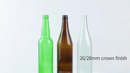 Precio de fábrica personalizado 330ml 500ml 640ml 750ml Botella de vidrio de cerveza verde